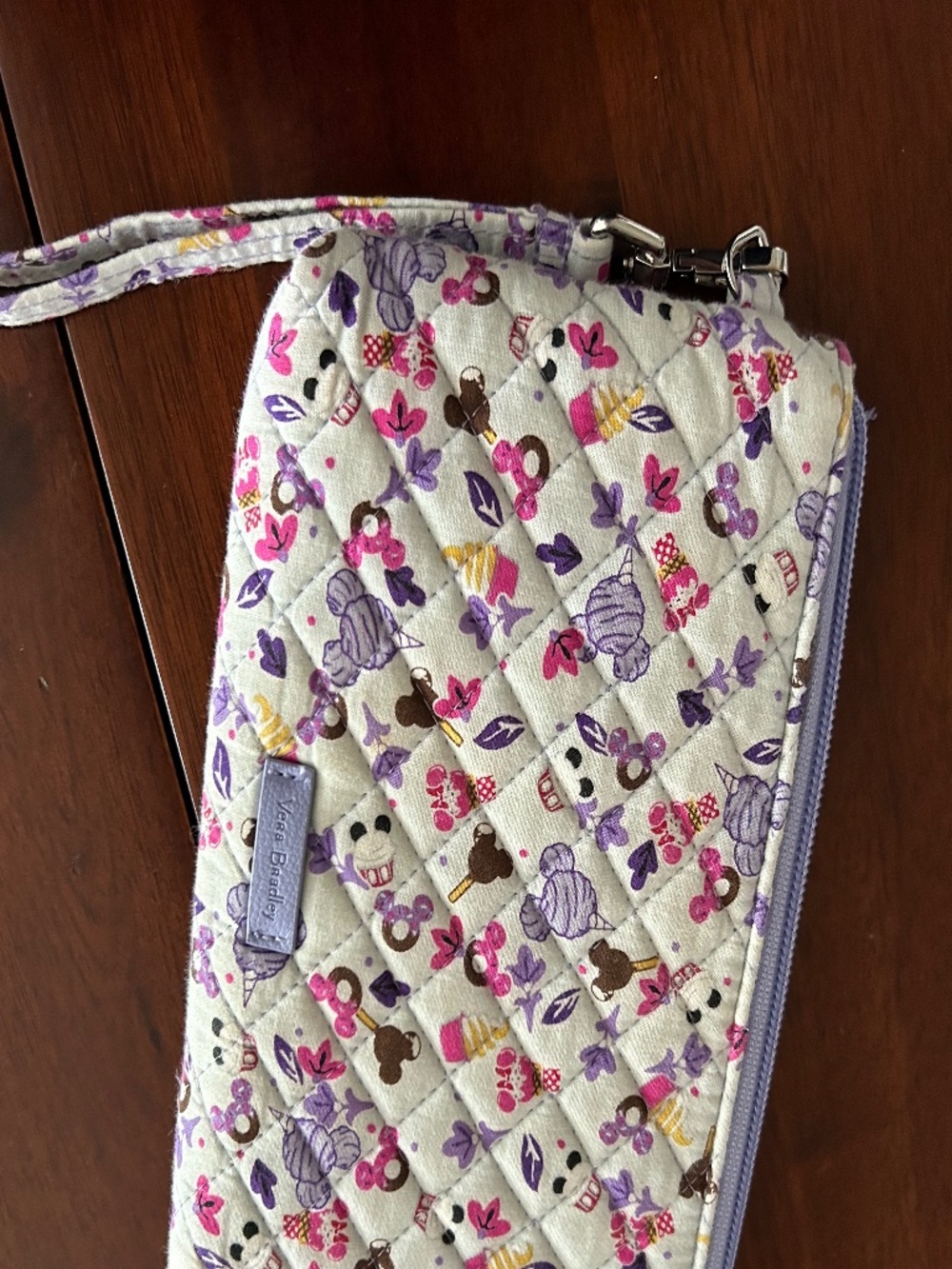 Disney x Vera Bradley "Mickey’s Sweet Treats Ditsy" RFID Wristlet Wallet - Picture 2 of 3